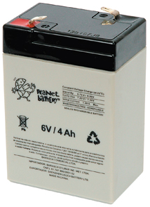 Figura 10 – Bateria de 6V e 4 Ah, de fabricante nacional.