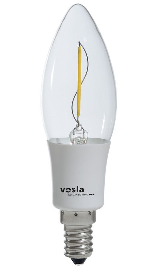 Figura 4 – Lâmpada Vosla 50001, de 1W, 100 lumens de emissão, 25 mil horas de durabilidade, IRC>90, dimerizável, base E14. Fonte: Vosla Shop [19].